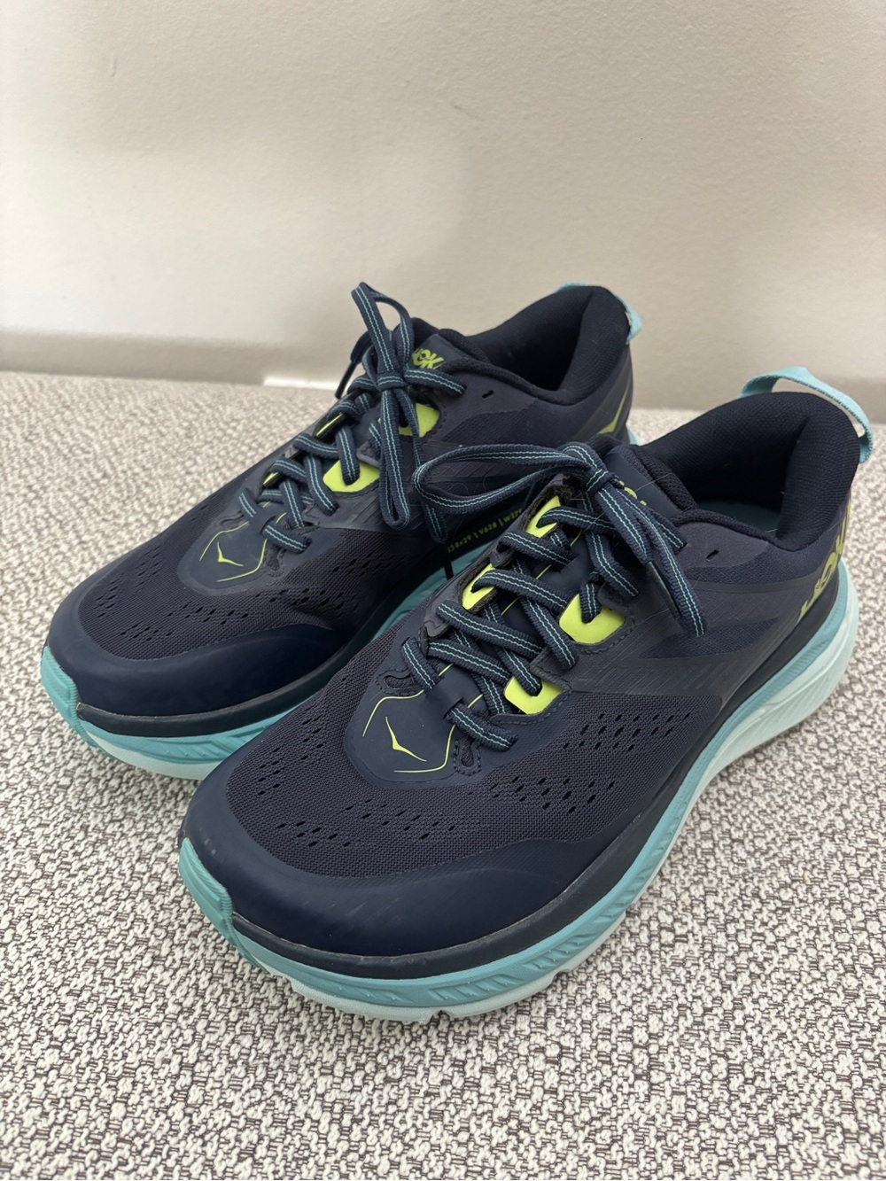 Hoka One One Navy and Aqua Women's Running Shoes